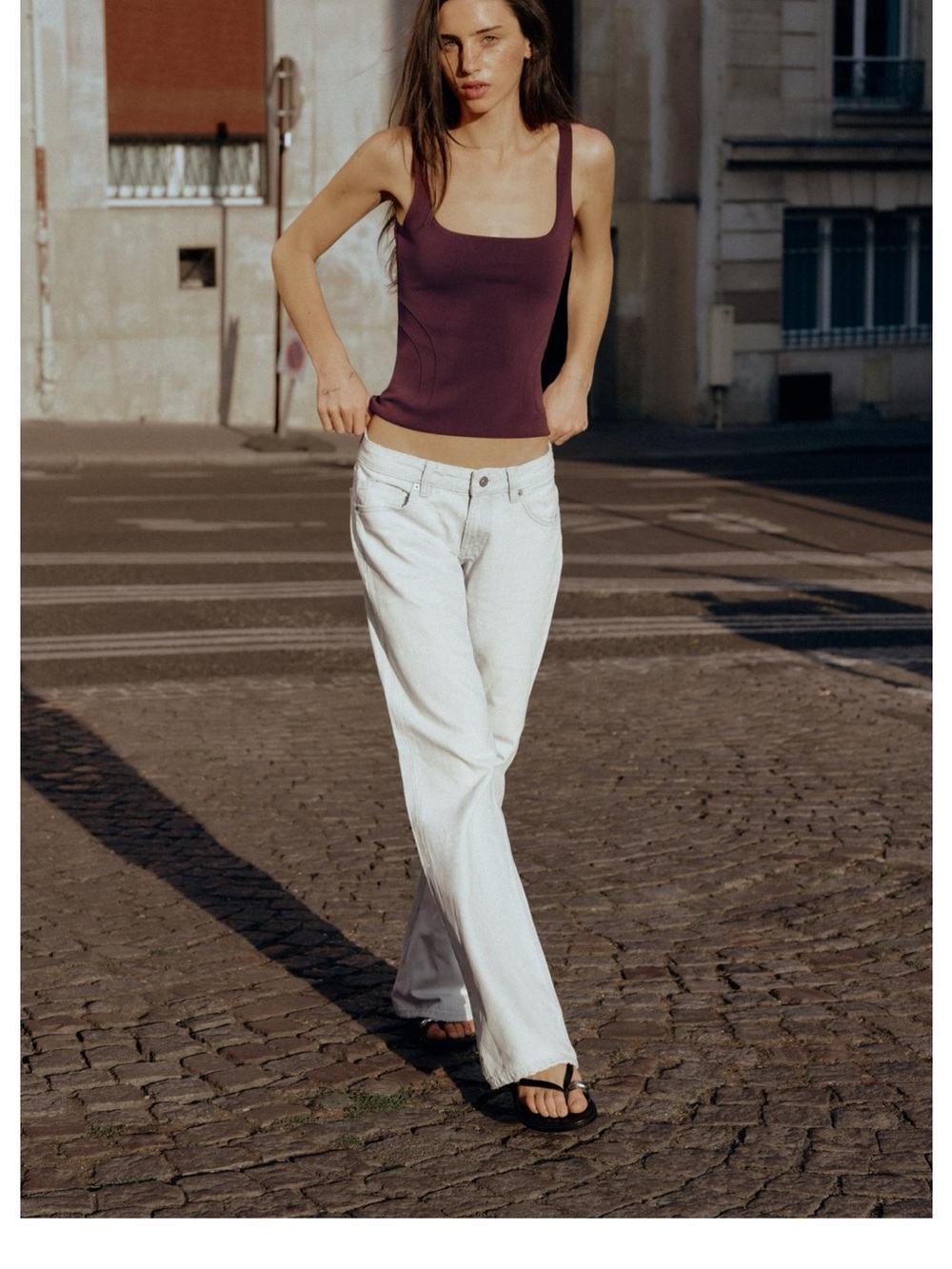 Zara White Wide-Leg Women’s Jeans